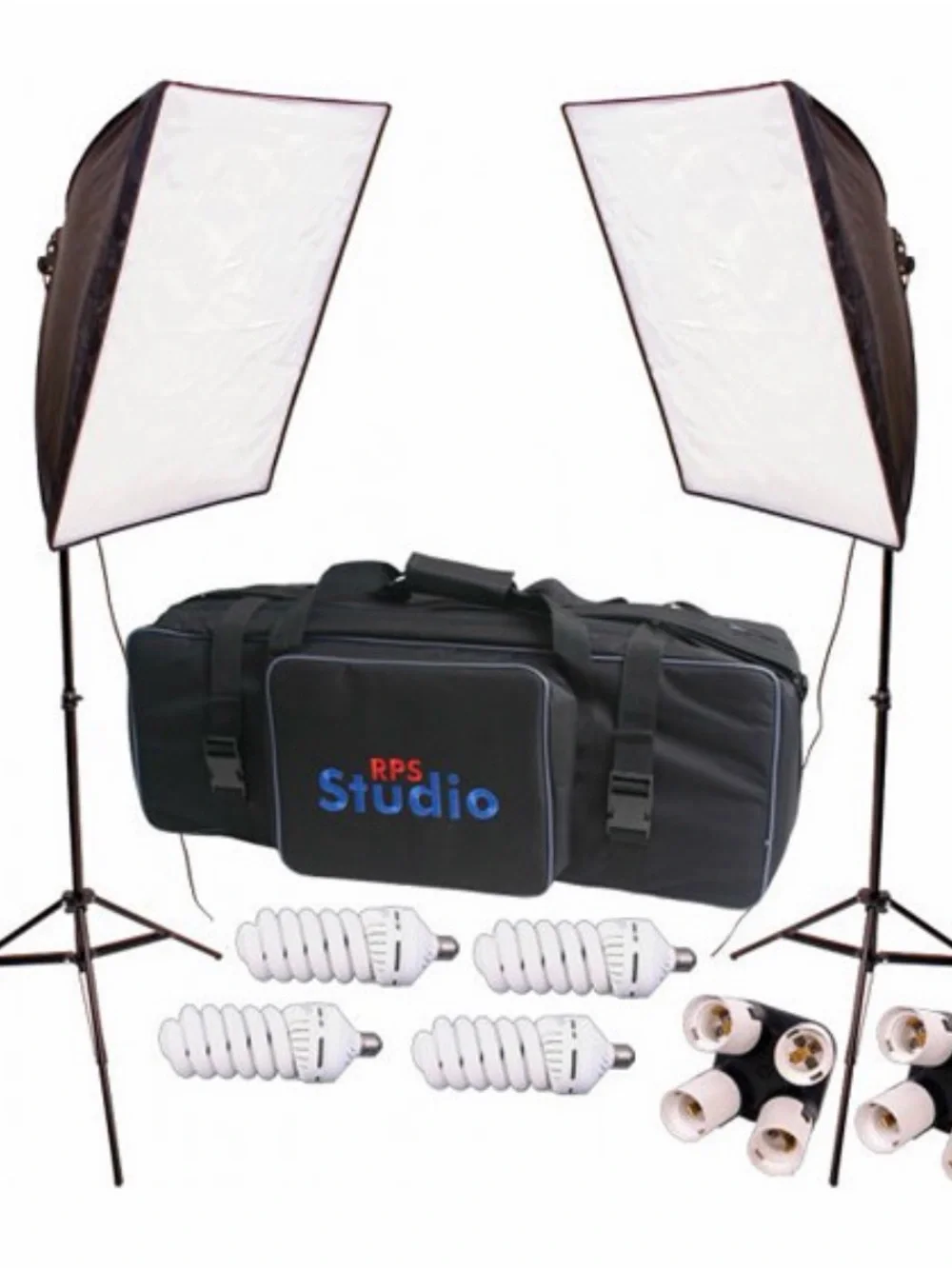Lighting Kit for Photo & Video RPS 280W Dual Square Softbox Fluorescent Kit